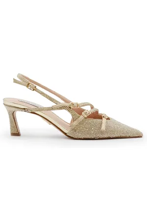 Steve Madden Buty, Kobieta, Żółty, 37 EU, Złote sandały z połyskiem na kostce