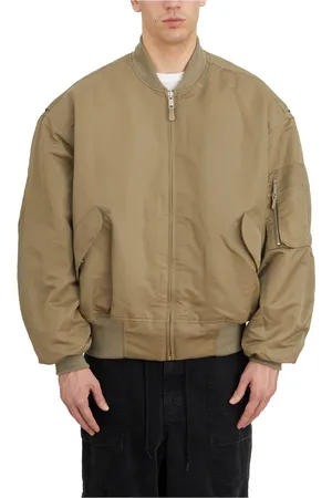 Entire Studios Kurtki, Mężczyzna, Zielony, S, Poliester, Smoked Cream Bomber Broad