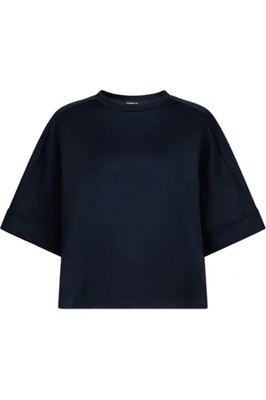 Dondup Koszulki, Kobieta, Niebieski, L, Elegancki Czarny T-shirt