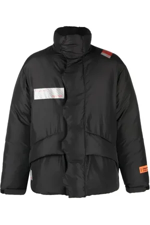 Heron Preston Kurtki, Mężczyzna, Czarny, S, Bawełna, Czarna kurtka puchowa idealna na wędrówki