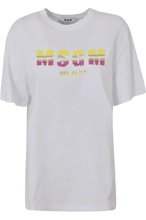 Msgm Koszulki, Kobieta, Szary, M, T-shirt