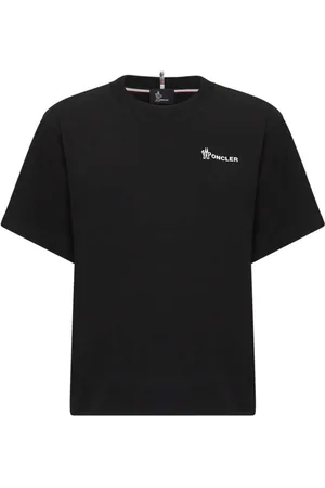 Moncler Koszulki, Kobieta, Czarny, XS, Czarne Koszulki i Pola z Logo