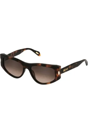 Roberto Cavalli Akcesoria, Kobieta, brązowy, ONE SIZE, Okulary Przeciwsłoneczne z Detalem Węża
