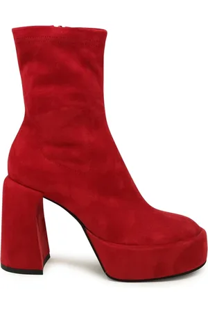 Elena Iachi Buty, Kobieta, Czerwony, 36 EU, Len, Czerwone Botki do Kostki Aw 23