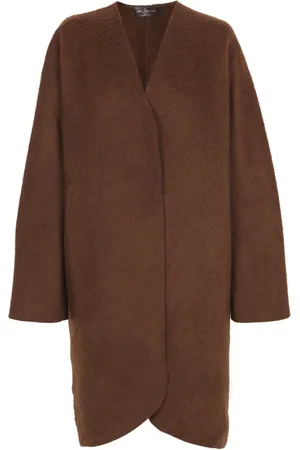Cortana Płaszcze, Kobieta, brązowy, S, Kaszmir, Płaszcz Unisex Midi