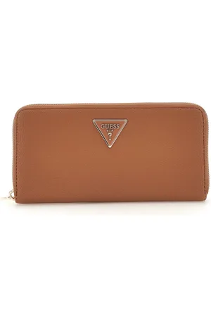 Guess Akcesoria, Kobieta, brązowy, ONE SIZE, Laurel SLG Medium Zi Wallet Cognac