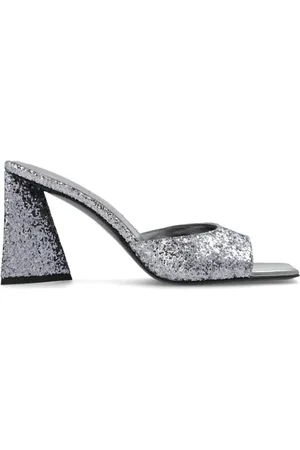 The Attico Buty, Kobieta, Szary, 36 EU, Skóra, Devon Mini Mules