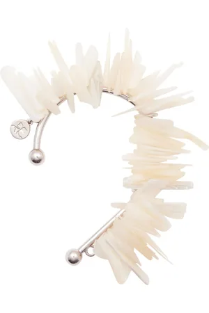 Courrèges Akcesoria, Kobieta, Biały, ONE SIZE, Kolczyk na chrząstkę ucha Coral Pearl