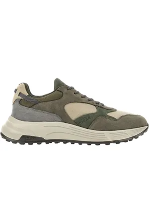 Hogan Buty, Mężczyzna, Zielony, 43 1/2 EU, Zamsz, Dynamiczne Miejskie Sneakersy Hyperlight