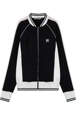 Palm Angels Bluzy, Mężczyzna, Czarny, S, Rozpinana bluza dresowa