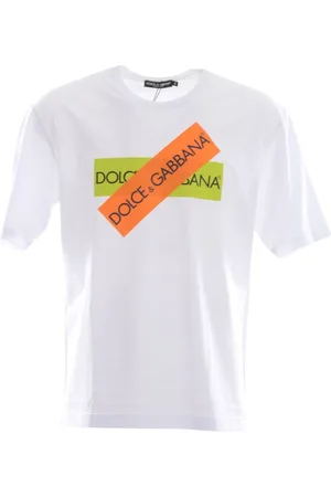 Dolce & Gabbana Koszulki, Mężczyzna, Biały, 3XL, Męska koszulka z krótkim rękawem