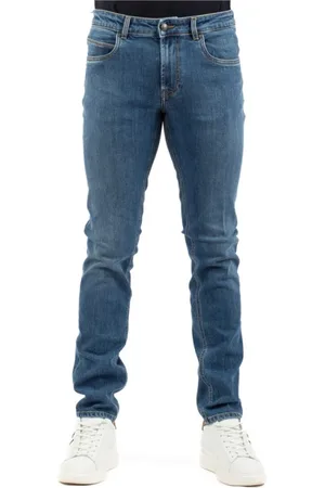 FAY Jeansy, Mężczyzna, Niebieski, W32, Bawełna, Jeansyy Slim-fit