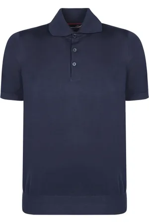Brunello Cucinelli Koszulki, Mężczyzna, Niebieski, S, Niebieski Polo Casual Styl