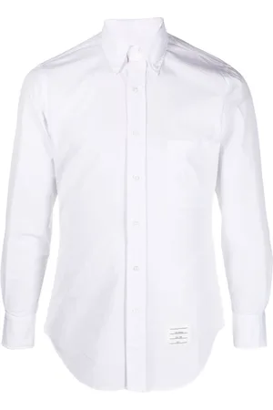 Thom Browne Koszule, Mężczyzna, Biały, M, Bawełna, Klasyczna koszula bawełniana