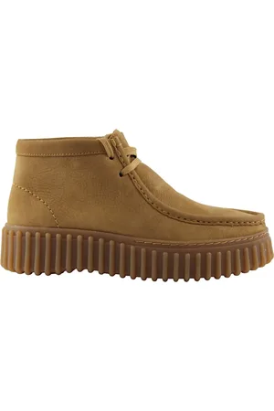 Clarks Buty, Kobieta, brązowy, 38 EU, Sznurowane botki z nubuku w kolorze brązowym