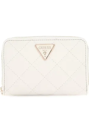 Guess Akcesoria, Kobieta, Beżowy, ONE SIZE, Eco Carly Small Stone Wallet
