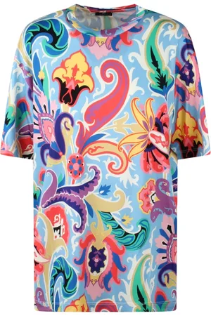 Etro Koszulki, Kobieta, Wielobarwność, L, Koszulka z nadrukiem Paisley