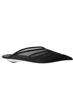 MUGLER Buty, Kobieta, Czarny, 38 EU, Zamsz, Szpiczaste ażurowe płaskie klapki