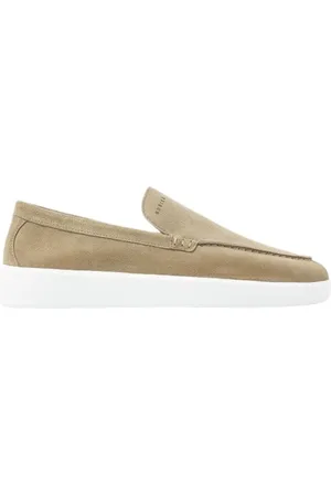Nubikk Buty, Mężczyzna, Beżowy, 45 EU, Zamsz, Stylowe mokasyny z zamszu w kolorze taupe