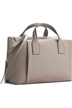 Calvin Klein Torebki, Kobieta, Beżowy, ONE SIZE, Skóra, Torebka Bauletto na zamek