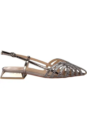 Alma en Pena Buty, Kobieta, Szary, 40 EU, Rhinestone cage sandals