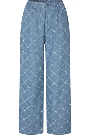 Crās Jeansy, Kobieta, Niebieski, XL, Denim, Marina Pants
