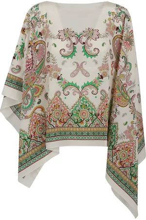 Etro Kurtki, Kobieta, Wielobarwność, ONE SIZE, Wielokolorowy Jedwabny Top Elegancki Styl