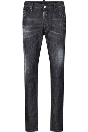 Dsquared2 Jeansy, Mężczyzna, Szary, S, Bawełna, Podarte jeansy Dsquared 2 Skater o kroju slim fit