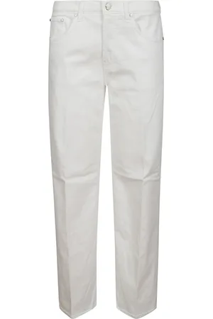 Dondup Jeansy, Kobieta, Biały, W29, Bawełna, Dopasowane spodnie bootcut z wysokim stanem