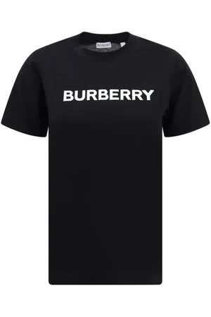 Burberry Koszulki, Kobieta, Czarny, M, Bawełna, Bawełniana koszulka T-Shirt