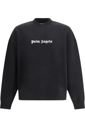 Palm Angels Bluzy, Mężczyzna, Czarny, XL, Bawełna, Kultowa Bluza z Monogramem