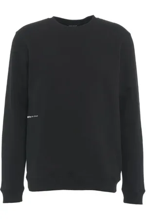 Dondup Bluzy, Mężczyzna, Czarny, S, Sweter z Prążkowanym Dekoltem