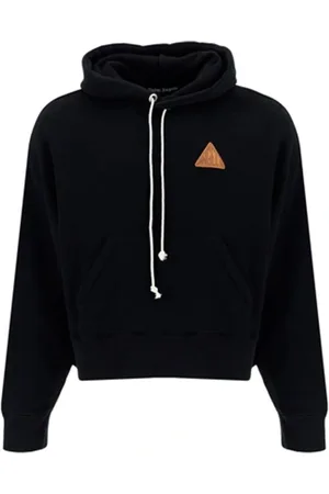 Palm Angels Bluzy, Kobieta, Czarny, S, Bawełna, Bawełniana bluza z logo