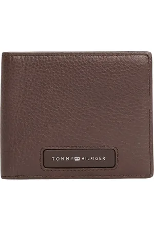 Tommy Hilfiger Akcesoria, Mężczyzna, brązowy, ONE SIZE, Elegancki Portfel Skórzany Bifold