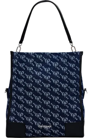 Desigual Torebki, Kobieta, Niebieski, ONE SIZE, Niebieska Torebka z Materiału Poliestrowego