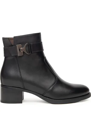 Nero Giardini Buty, Kobieta, Czarny, 37 EU, Skóra, Czarne botki w stylu włoskim