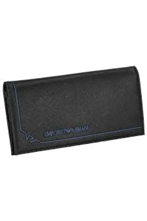 Emporio Armani Akcesoria, Mężczyzna, Czarny, ONE SIZE, Elegancki Portfel
