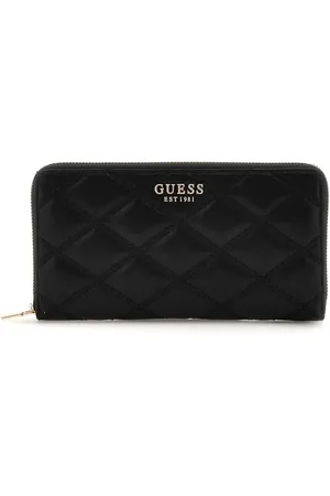 Guess Akcesoria, Kobieta, Czarny, ONE SIZE, Mały Portfel Zapinany na Zamek Tamsin