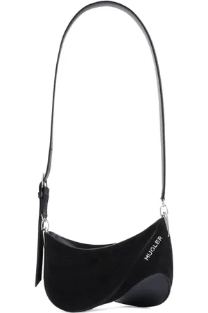 MUGLER Torebki, Kobieta, Czarny, ONE SIZE, Bawełna, Curve Bag