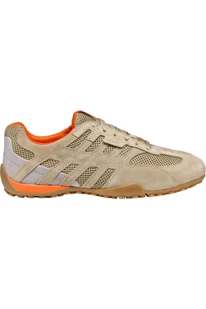 Geox Buty, Mężczyzna, Beżowy, 40 EU, Beżowe Casualowe Skórzane Sneakersy