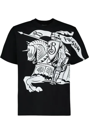 Burberry Koszulki, Mężczyzna, Czarny, 2XS, Bawełna, Koszulka Cavalier EKD