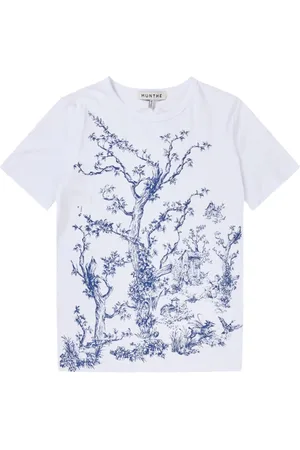 Munthe Koszulki, Kobieta, Biały, XL, Bawełna, T-shirt z sentymentalnym nadrukiem