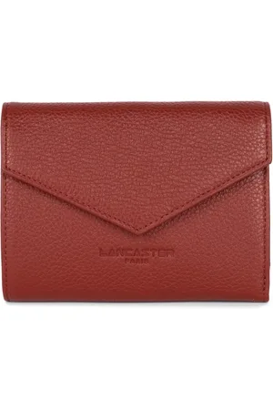 Lancaster Akcesoria, unisex, Czerwony, ONE SIZE, Skóra, Portfel skórzany z klapką i zapięciem na napy