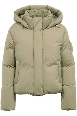 Moose Knuckles Kurtki, Kobieta, Zielony, M, Nylon, Krótka kurtka puchowa z kapturem