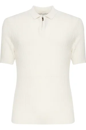 ELEVENTY Koszulki, Mężczyzna, Beżowy, L, Polo Shirt with Zip in Sand