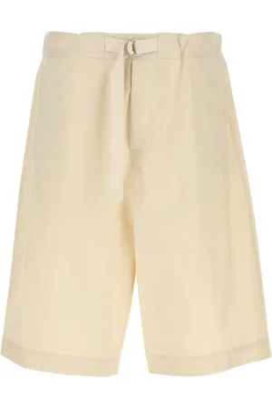 Jil Sander Szorty, Mężczyzna, Beżowy, M, Ivory Cotton Bermuda Shorts