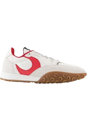 Marine Serre Buty, Mężczyzna, Biały, 40 EU, Skóra, Moonwalk Sneakers - Białe