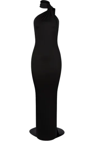 Nina Ricci Sukienki, Kobieta, Czarny, M, Sukienka Halter z Drapowaniem