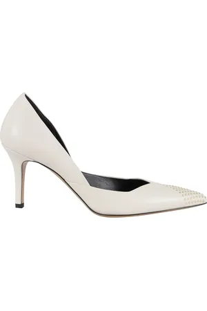 Isabel Marant Buty, Kobieta, Biały, 38 EU, Czółenka ze skóry z ćwiekami