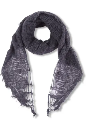 Cortana Akcesoria, Kobieta, Szary, ONE SIZE, Wełna, Szara Bandana z Otwartą Dzianiną